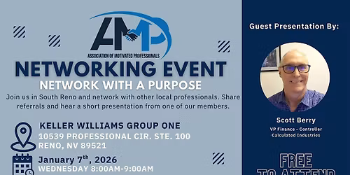 AMP Up Your Business: Reno Networking Event- Speaker: Scott Berry