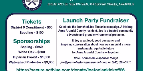 Joe Toolan for Anne Arundel County Council, District 6 Campaign Launch