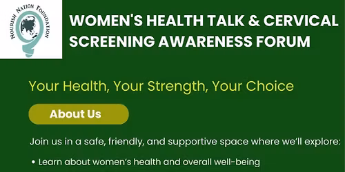 Women's Health Talk & Cervical Screening Awareness Forum