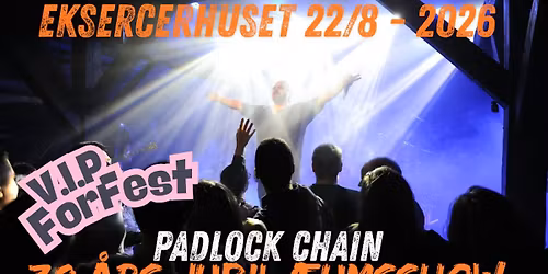 PADLOCK CHAIN 30 \u00c5R \u2013 PERLEBRYLLUP | Eksercerhuset | Fredericia