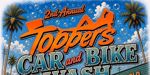 2nd annual Toppers Bikini Carwash and Bike Wash to stop domestic violence. 