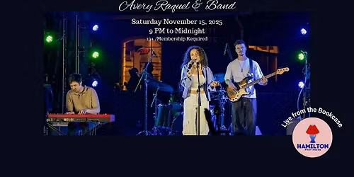 Live from the Bookcase w\/Avery Raquel & Band
