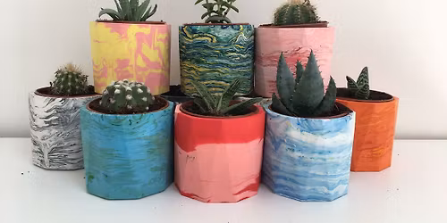 Marbled Plant Pot Workshop + free plant