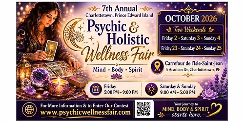 7th Annual Psychic & Holistic Wellness Fair in Charlottetown, Prince Edward Island