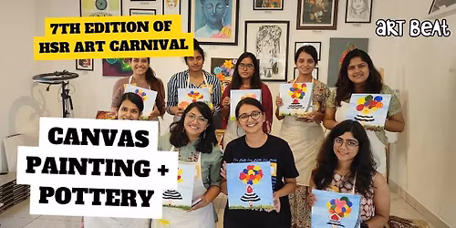 Canvas painting + Pottery (Art Carnival)