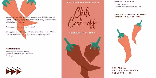 May General Meeting & Chili Cook-Off