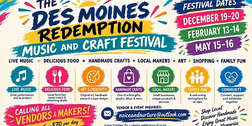 THE DES MOINES REDEMPTION MUSIC AND CRAFT FESTIVAL