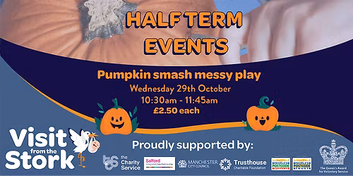 Half Term Pumpkin Smash Messy Play