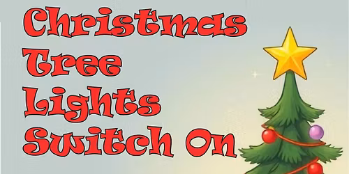 Christmas Tree Lights switch on, with Father Christmas
