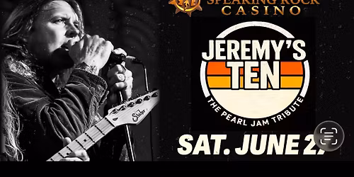 Jeremy Ten- a tribute to Pearl Jam free concert 21 and up