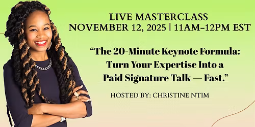 How Turn Your Expertise Into a Paid Signature Talk \u2014 Fast- DC
