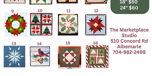Christmas Barn Quilt & Drink Coaster Workshop