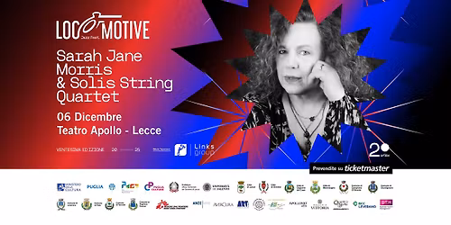 6 Dicembre - Teatro Apollo Lecce - Sarah Jane Morris & Solis String Quartet