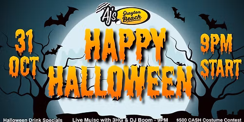 **Halloween Bash at AJ's Grayton Beach !** \ud83c\udf83