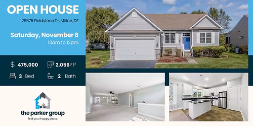 Open House | 29575 Fieldstone Dr Milton, DE 19968