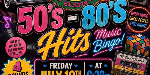 50's-80's Hits Music Bingo @ Gators Dockside Eustis