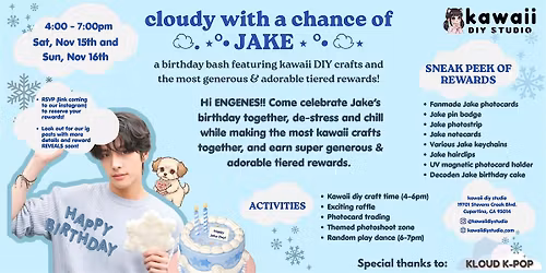 Jake's B-Day Bash! Kawaii DIY Crafts w\/ FREE K-POP Trading & Dance Party