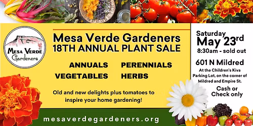 2026 Annual Plant Sale - Mesa Verde Gardeners