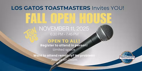 Los Gatos Toastmasters Fall Open House