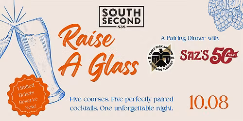 Raise a Glass! An Evening with Saz's & Eagle Park Brewing