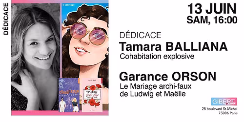 GIBERT d\u00e9dicace : Tamara Balliana & Garance Orson