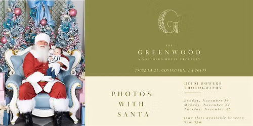 2025 Photos with Santa by Heidi Bowers at The Greenwood