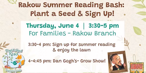 Rakow Summer Reading Bash — Gail Borden Public Library - Rakow Branch
