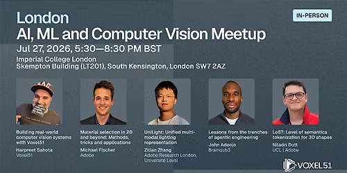 July 27 - London AI, ML, and CV Meetup