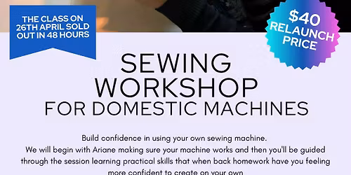 Sewing class - basic machine knowlage 