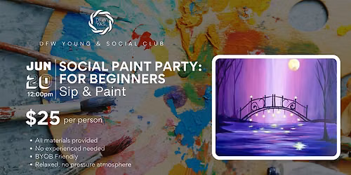 Social Paint Party for Beginners | Sip & Paint