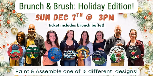 Brunch & Brush: Holiday Edition! Barebones Grill Ellicott City(2nd seating)