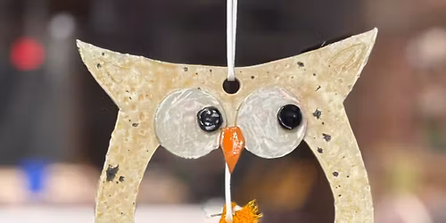 Hand-Built Hanging Owl Suet Feeder