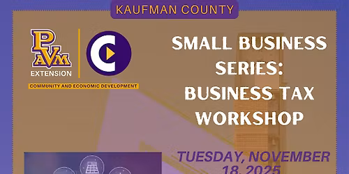 SMALL BUSINESS SERIES: Business Tax Workshop