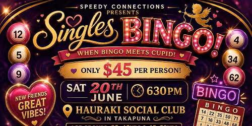Singles Bingo - HAURAKI \/ TAKAPUNA