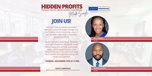 Hidden Profits : Storage Units & Mobile Homes Investments Made Easy