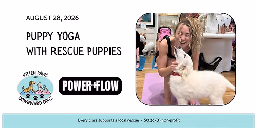 Puppy Yoga Benefitting Local Rescue Puppies