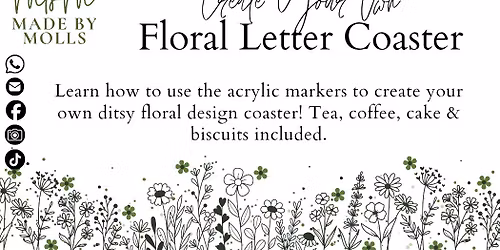 Create Your Own Floral Letter Coaster