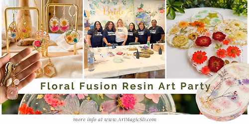 Floral Resin Art Party \ud83c\udf38\u2728 Epoxy Decor + UV Resin Jewelry | Oceanside