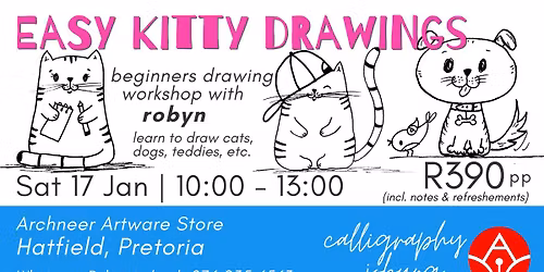 Easy Kitty Drawings with Robyn - Archneer, Pretoria