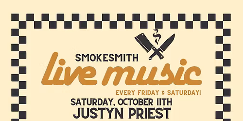 LIVE MUSIC @ Smokesmith: Justyn Priest (Blues/Americana) 