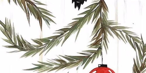 Pine Branch and Bulb Painting Party