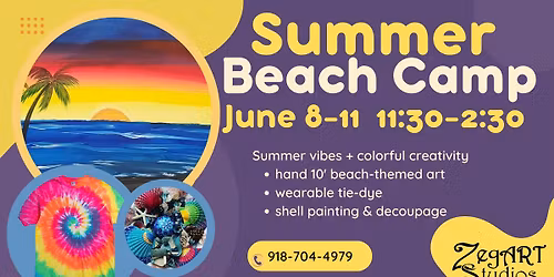 ZegART Studios Summer Art camp: beach theme week
