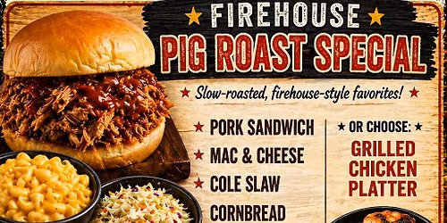 2026 Bushkill Township Volunteer Fire Company Pig  (or chicken) Roast
