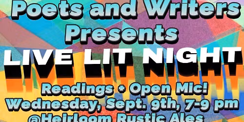 Live Lit Night with Shawna Blake, Dustin Springer, and Jenna Junior