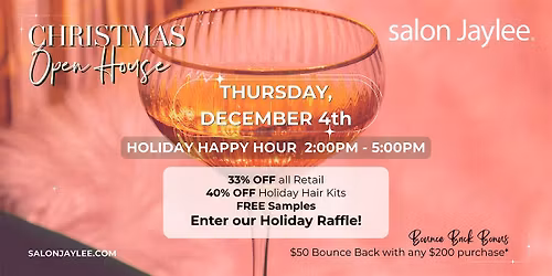 Christmas Open House | All 3 Salon Jaylee Locations