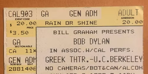 Bob Dylan Berkeley Tickets