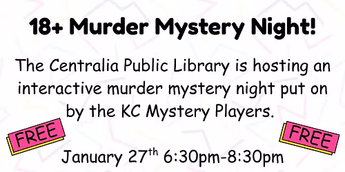 18+ Murder Mystery Night!