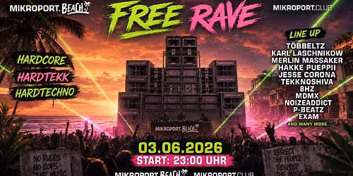 Free Rave -  Hardtekk, Hardtecho, Hardcore 