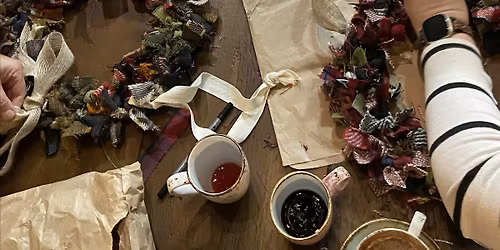 Festive Rag Wreath Making