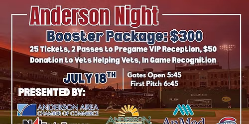 Anderson Night at the Greenville Drive
